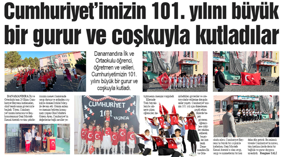 Cumhuriyet’imizin 101. yılını büyük bir gurur ve coşkuyla kutladılar