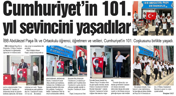 Cumhuriyet’in 101. yıl sevincini yaşadılar