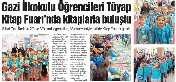 Gazi İlkokulu Öğrencileri Tüyap Kitap Fuarı’nda kitaplarla buluştu