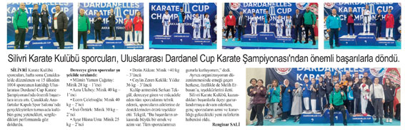 Silivri Karate Kulübü Sporcularından uluslararası başarı