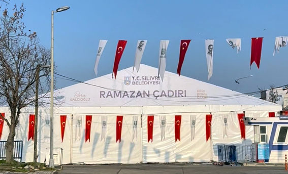 Silivri Belediyesi Ramazan Çadırı için hazırlıklarını sürdürüyor