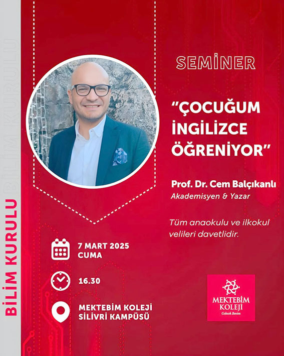 Silivri Mektebim Koleji Prof. Dr. Cem Balçıkanlı'yı konuk edecek