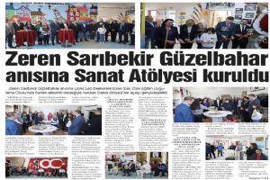 Zeren Sarıbekir Güzelbahar anısına Sanat Atölyesi kuruldu