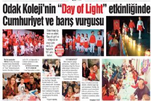 Odak Koleji’nin “Day of Light” etkinliğinde Cumhuriyet ve barış vurgusu