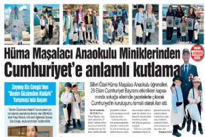 Hüma Maşalacı Anaokulu Miniklerinden Cumhuriyet’e anlamlı kutlama