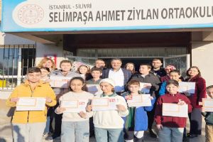 Selimpaşa Ahmet Ziylan Ortaokulu Müdürlüğü başarılı öğrencilerini tebrik etti