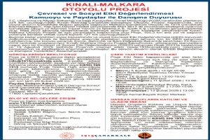 Kınalı–Malkara Otoyolu ÇSED süreci Silivri’de kamuoyuna tanıtılıyor Kınalı–Malkara Otoyolu ÇSED süreci Silivri’de kamuoyuna tanıtılıyor