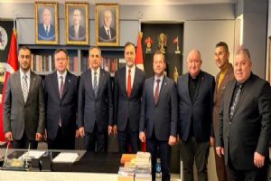 Esnaf Odası Başkanlarından MHP İstanbul İl Başkanı Volkan Yılmaz’a hayırlı olsun ziyareti Esnaf Odası Başkanlarından MHP İstanbul İl Başkanı Volkan Yılmaz’a hayırlı olsun ziyareti