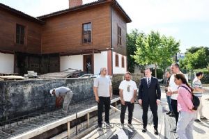 Silivri Tarihi Belediye Binası çalışmaları incelendi Silivri Tarihi Belediye Binası çalışmaları incelendi