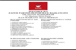 Silivri Zafer Partisi İlçe Kongresini gerçekleştirdi Silivri Zafer Partisi İlçe Kongresini gerçekleştirdi