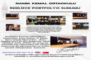 Silivri Namık Kemal Ortaokulu'nda İngilizce Portfolyo sunumu büyük beğeni topladı Silivri Namık Kemal Ortaokulu'nda İngilizce Portfolyo sunumu büyük beğeni topladı