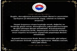 Silivri SİAD, Kurucu Başkanı Kadir Baran'ı andı Silivri SİAD, Kurucu Başkanı Kadir Baran'ı andı