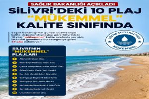Silivri'deki 10 Plaj 'Mükemmel' Kalite Sınıfında Silivri'deki 10 Plaj 'Mükemmel' Kalite Sınıfında