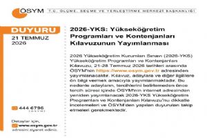 2026 YKS Tercih Kılavuzu yayımlandı 2026 YKS Tercih Kılavuzu yayımlandı