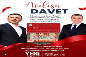 Silivri Yeni Parti İlçe Başkanlığı 24 Eylül’de resmen açılıyor Silivri Yeni Parti İlçe Başkanlığı 24 Eylül’de resmen açılıyor