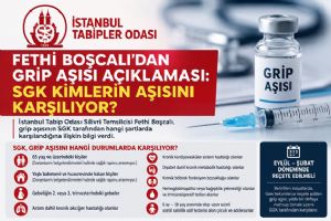 Silivri Temsilcisi Fethi Bozçalı’dan grip aşısı açıklaması: SGK kimlerin aşısını karşılıyor? Silivri Temsilcisi Fethi Bozçalı’dan grip aşısı açıklaması: SGK kimlerin aşısını karşılıyor?