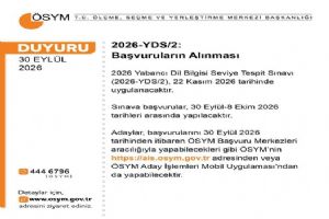 2026-YDS/2 başvuruları başladı 2026-YDS/2 başvuruları başladı