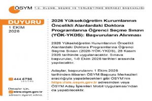 2026-YÖK-YKDS başvuruları başladı 2026-YÖK-YKDS başvuruları başladı