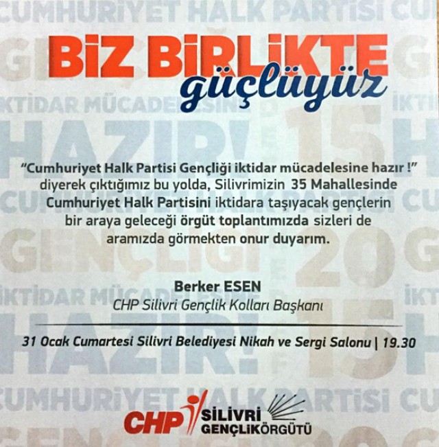 CHP’den gençlere davet