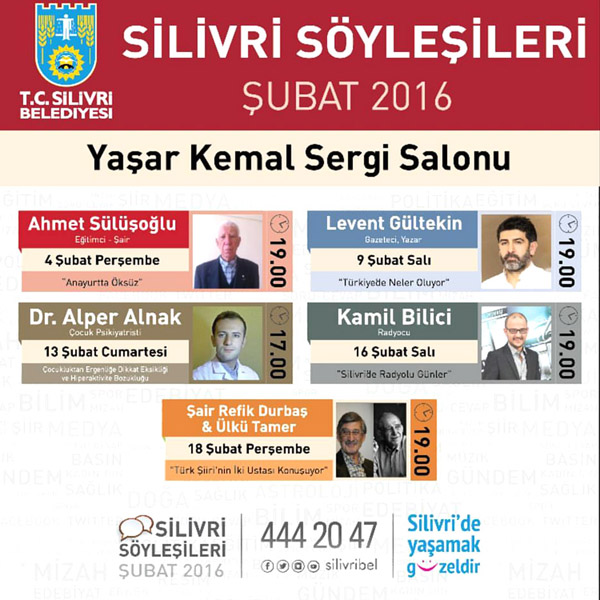 Silivri Söyleşilerinde Şubat programı