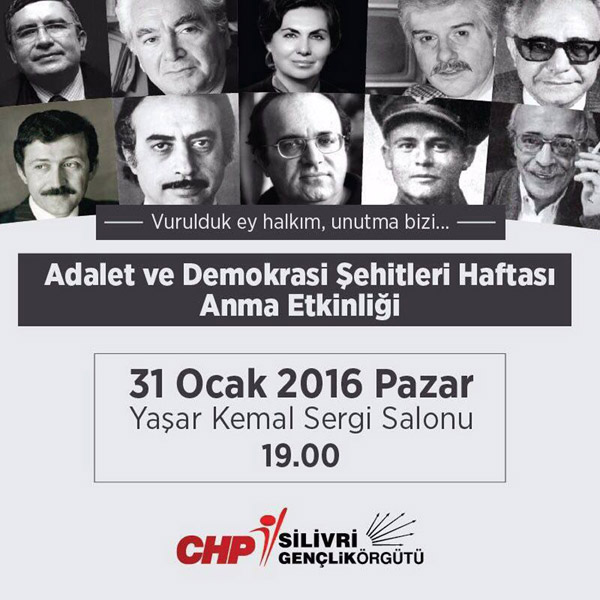 CHP’li Gençler demokrasi Şehitlerini anıyor