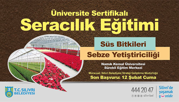 Üniversite sertifikalı seracılık eğitimi başlıyor