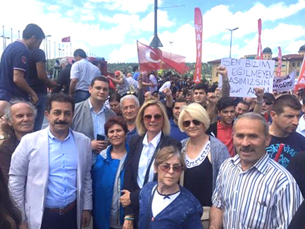 Silivri CHP’liler protesto eylemine katıldı