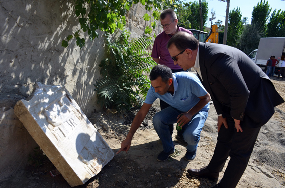 Silivri'de Bizans Dönemine ait Mezar Steri bulundu