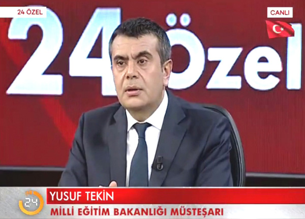 Müsteşar Tekin, 24 TV’ye konuk oldu