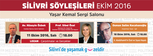 Silivri Söyleşileri Ekim 2016 programı