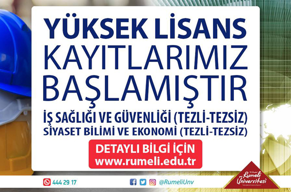 Yüksek Lisans Kayıtları başladı