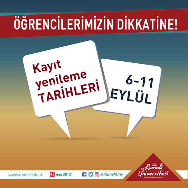 Kayıt yenileyeceklerin dikkatine!