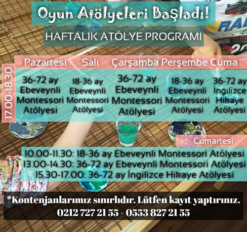 Oyun Atölyeleri başladı