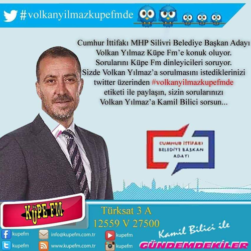 Yılmaz, Küpe FM’e konuk oluyor