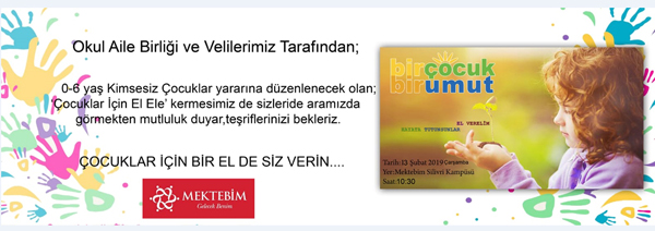 Çocuklar için bir el de siz verin