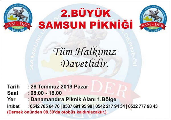 2. Büyük Samsun  Pikniği 28 Temmuz’da