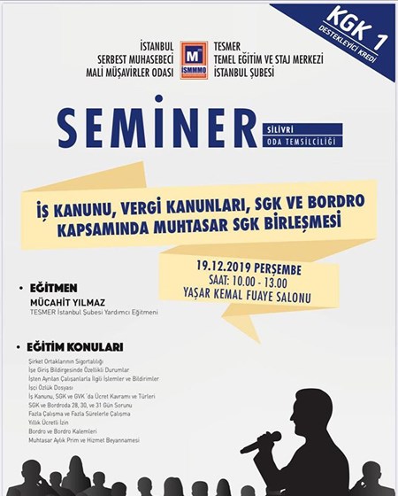 İSMMMO Silivri Oda Temsilciliğinden seminer