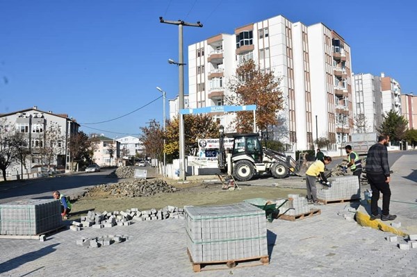 Yeni parke taşı imalat çalışması