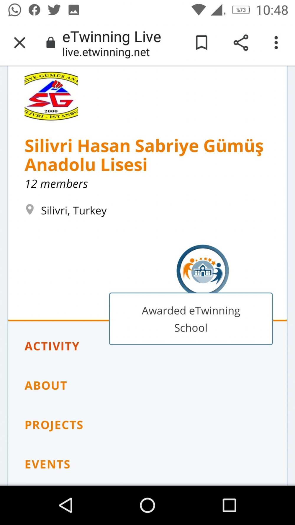 HASGAL’a 'eTwinning Okul Etiketi' ödülü