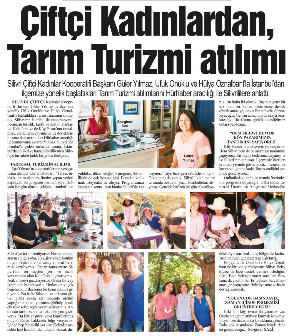 Çiftçi Kadınlardan, Tarım Turizmi atılımı