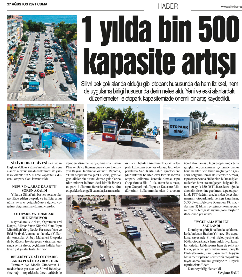 1 yılda bin 500 kapasite artışı