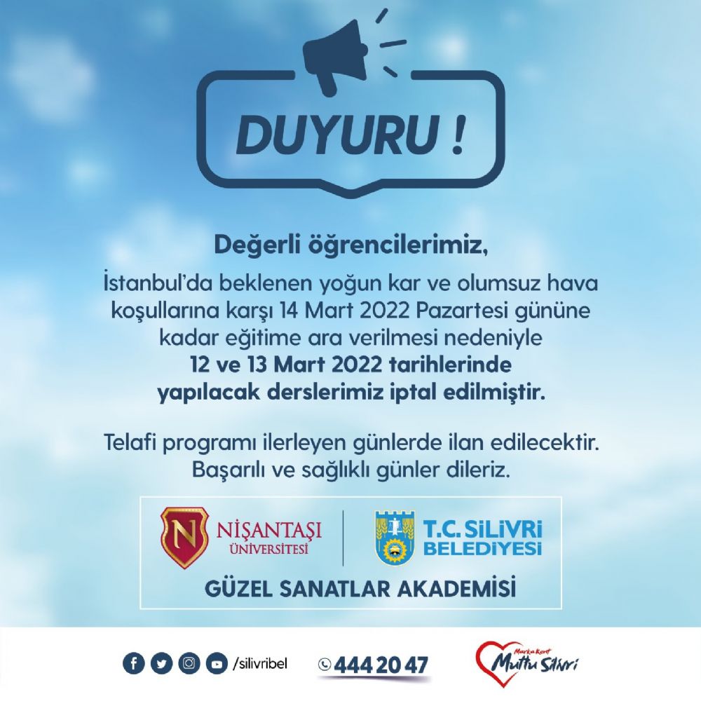 Güzel Sanatlar Akademisi’nden duyuru