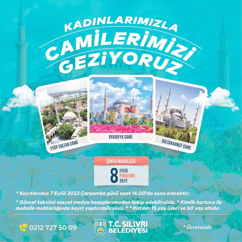 Çantalı hanımefendiler Cami Gezisine katılacak