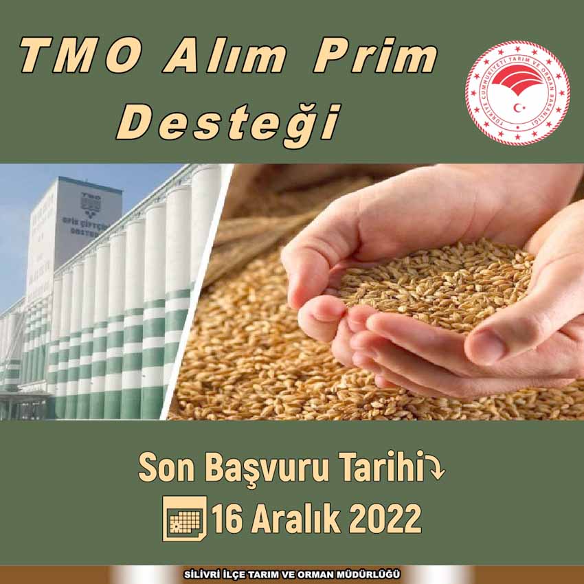 TMO Alım Prim Desteği son başvuru tarihi