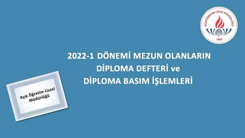 Açık Öğretim diploma işlemleri