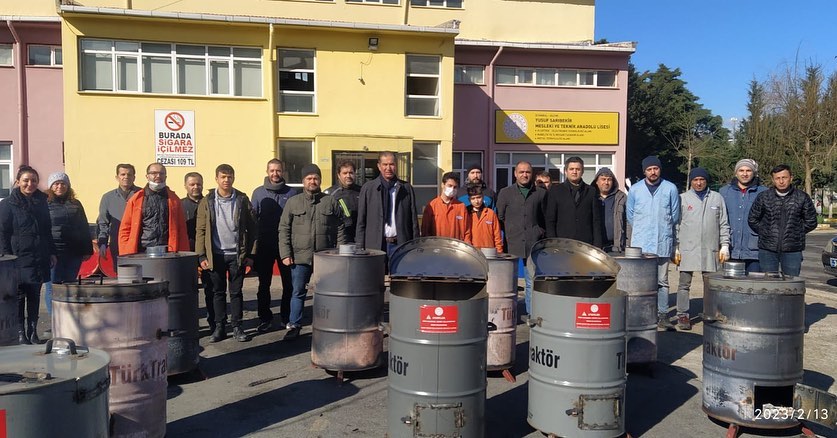 Üretilen sobalar deprem bölgesine doğru yola çıktı