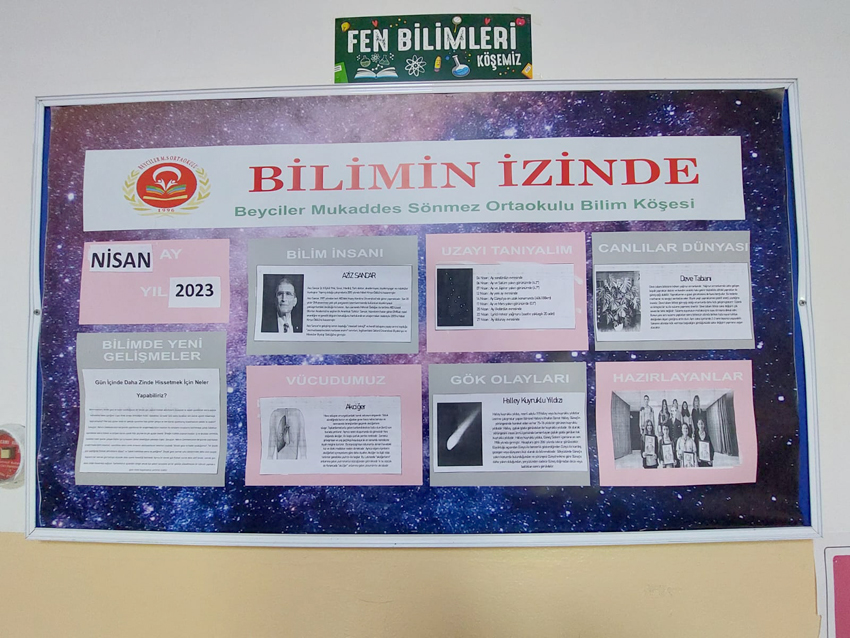 Sönmez Ortaokulu öğrencileri bilimin izini bırakmıyor