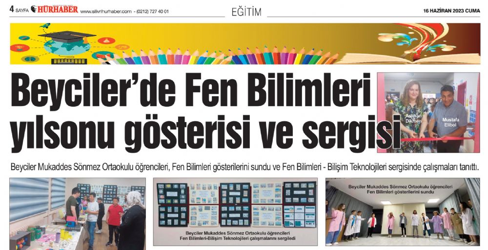 Beyciler’de Fen Bilimleri yılsonu gösterisi ve sergisi