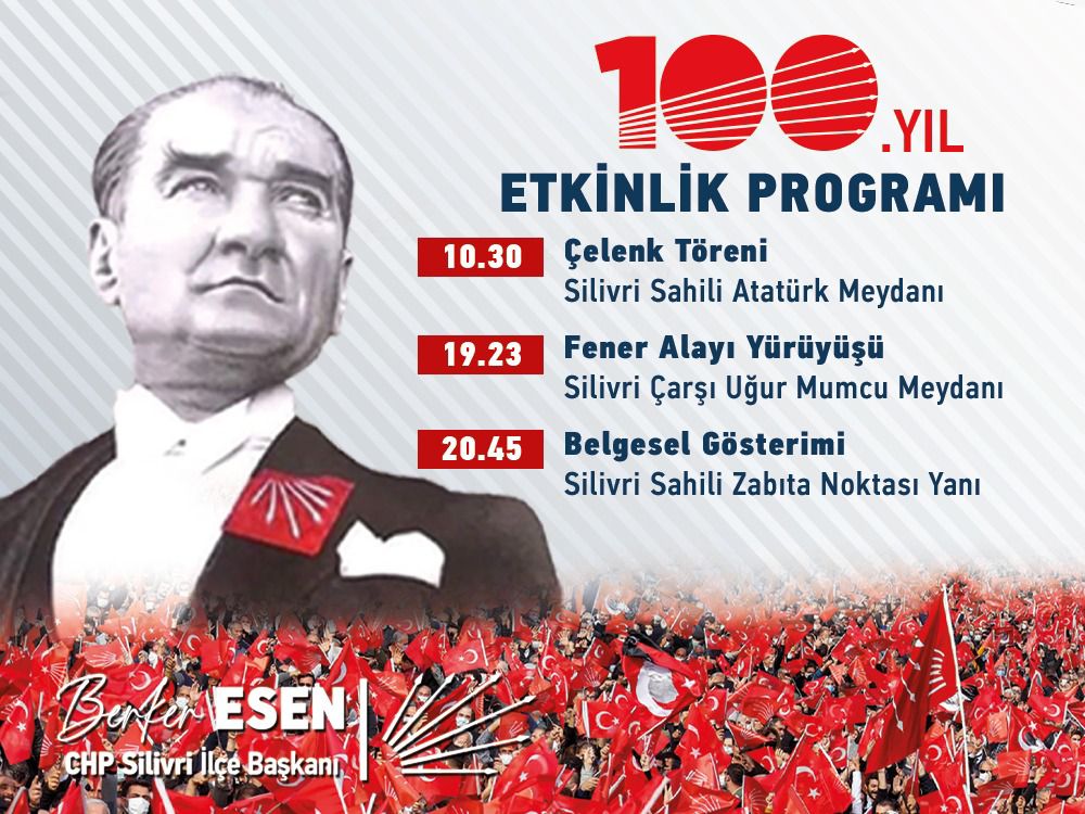 CHP, 100. Kuruluş yıldönümünü kutluyor