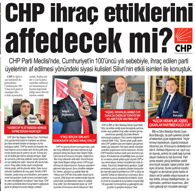 CHP ihraç ettiklerini affedecek mi?